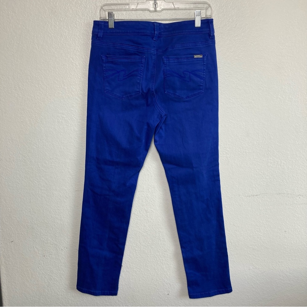 WHBM Royal Blue Slim Ankle Blanc Vibrant Royal Blue Jeans Size 4R - Picture 2 of 8